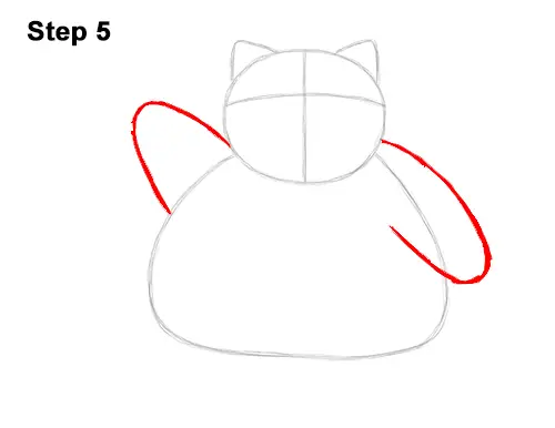 How to Draw Snorlax Sitting Pokemon 5