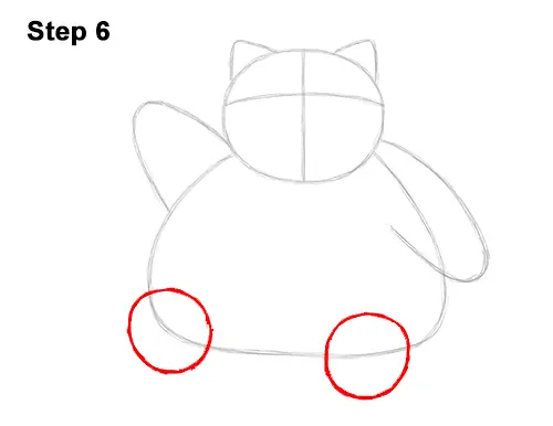 How to Draw Snorlax Sitting Pokemon 6