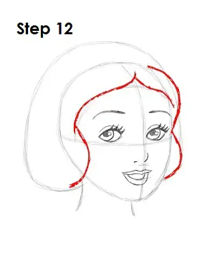 How to Draw Snow White Step 12