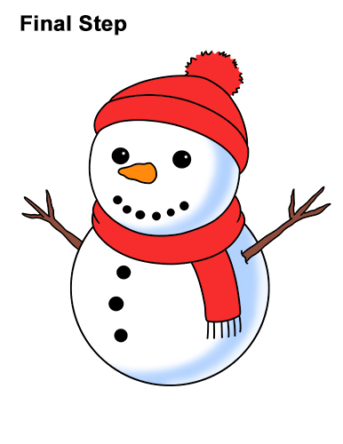 cute snowman drawing