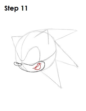 How to Draw Sonic X Step 11