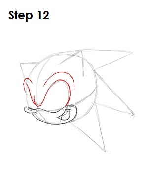 How to Draw Sonic X Step 12