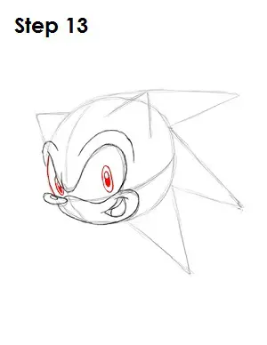 How to Draw Sonic X Step 13