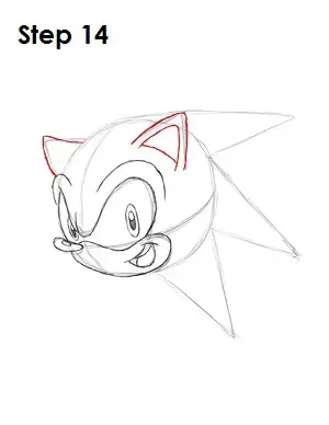 How to Draw Sonic X Step 14