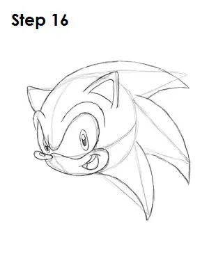 How to Draw Sonic X Step 16