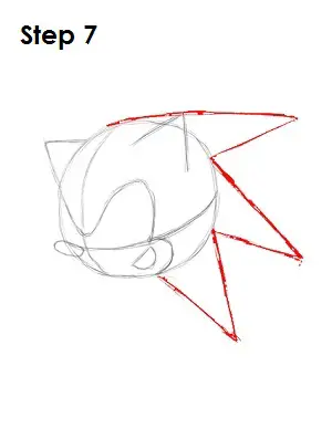 How to Draw Sonic X Step 7