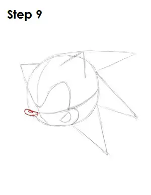 How to Draw Sonic X Step 9