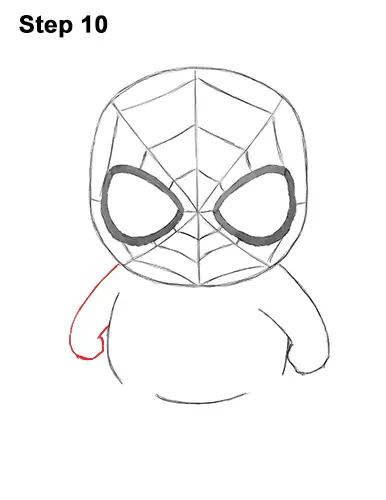 Draw Mini Chibi Little Spider-Man 10