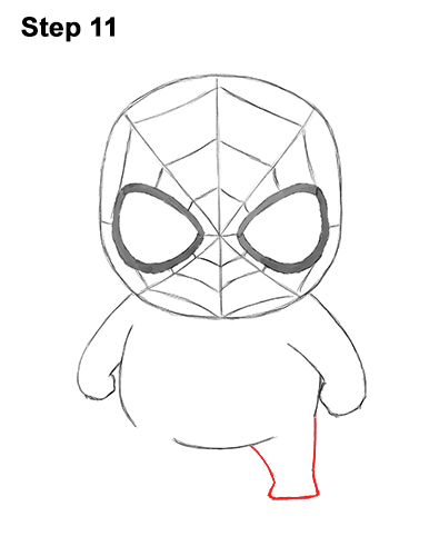 Draw Mini Chibi Little Spider-Man 11
