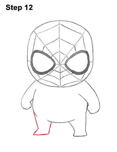 Draw Mini Chibi Little Spider-Man 12