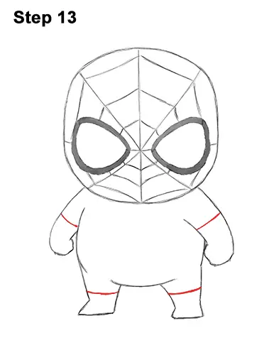 Draw Mini Chibi Little Spider-Man 13