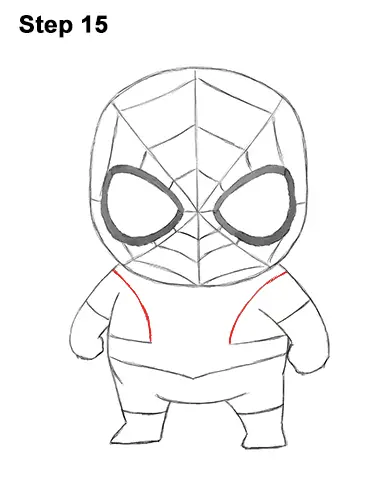 Draw Mini Chibi Little Spider-Man 15