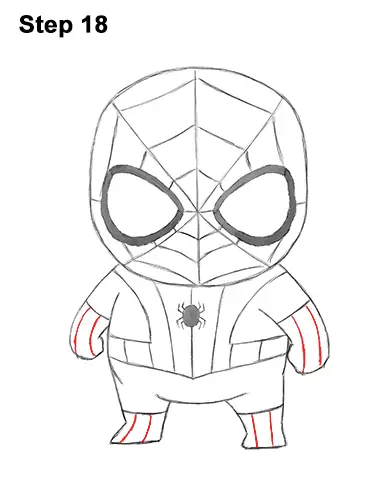 Draw Mini Chibi Little Spider-Man 18