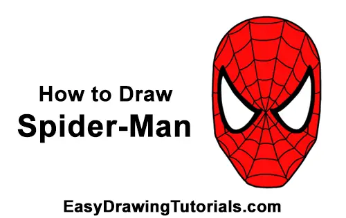 How to Draw Spider-Man Face Mask Head Marvel