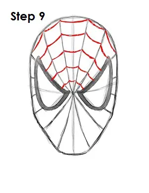 How to Draw Spider-Man Step 9