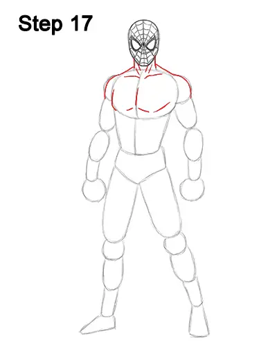 Draw Spider-Man Body 17