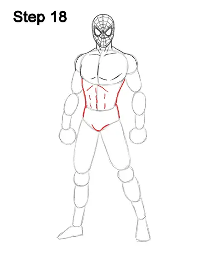 Draw Spider-Man Body 18