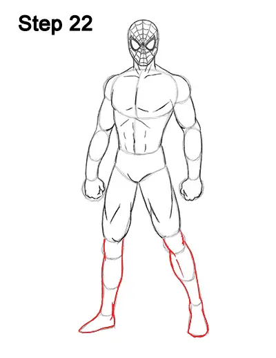 Draw Spider-Man Body 22
