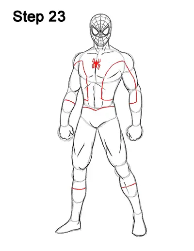 Draw Spider-Man Body 23