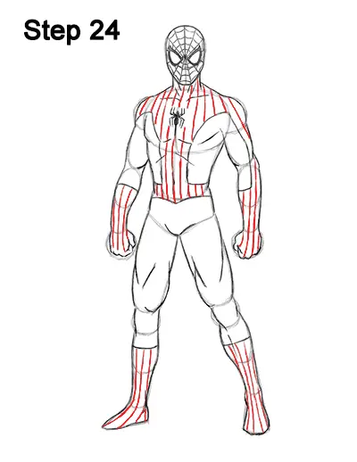 Draw Spider-Man Body 24
