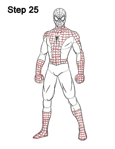 How To Draw Spider Man Full Body