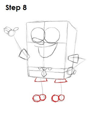 how to draw spongebob step by step