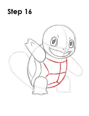 How to Draw Squirtle Step 16