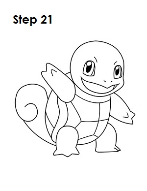 How to Draw Squirtle Step 21