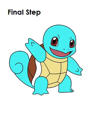 How to Draw Squirtle Step Last