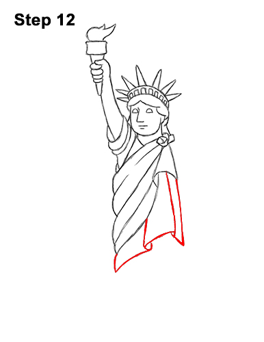 statue of liberty drawing easy