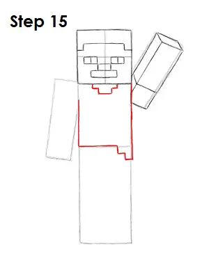 Draw Steve Minecraft 15