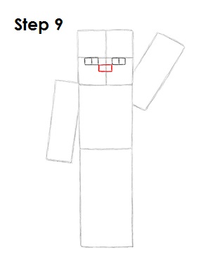 Draw Steve Minecraft 9