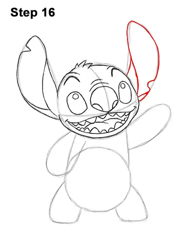 How to Draw Stitch Disney Lilo & Stitch 16