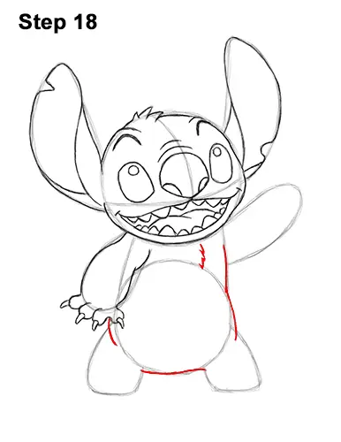 How to Draw Stitch Disney Lilo & Stitch 18