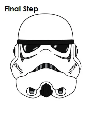 How to Draw Stormtrooper Star Wars Completed Drawing