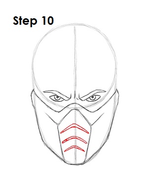 How to Draw Sub-Zero Step 10