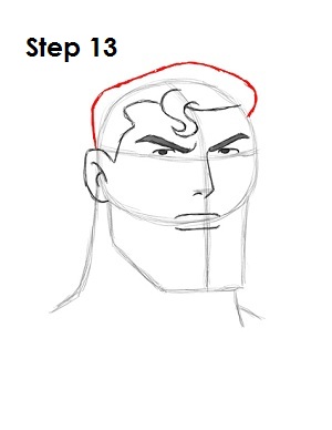 Draw Superman Step 13