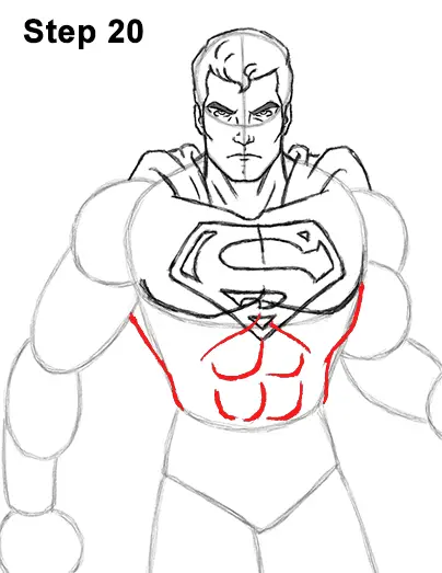 Draw Superman Full Body 20