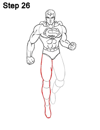 Draw Superman Full Body 26