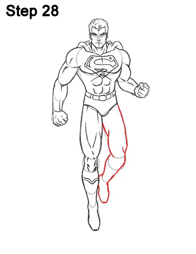 Draw Superman Full Body 28