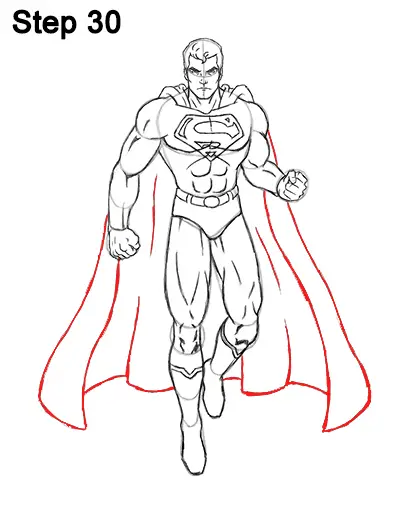 Draw Superman Full Body 30