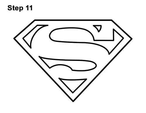 How to Draw the Superman Logo Symbol Icon Emblem 11