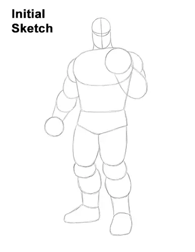 How to Draw Thanos Marvel Avengers Full Body Guide Lines
