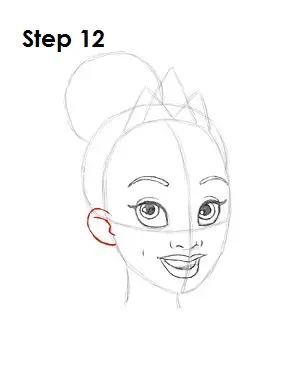 How to Draw Tiana Step 12