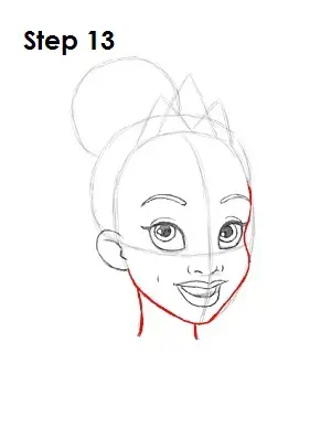 How to Draw Tiana Step 13