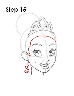 How to Draw Tiana Step 15