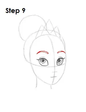 How to Draw Tiana Step 9
