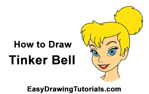 How to Draw Tinker Bell Head Disney