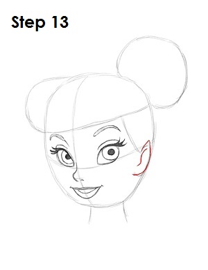 how to draw tinkerbells face