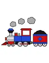 How to Draw Choo Choo Train Engine
